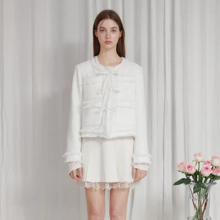 LUCY TWEED JACKET white