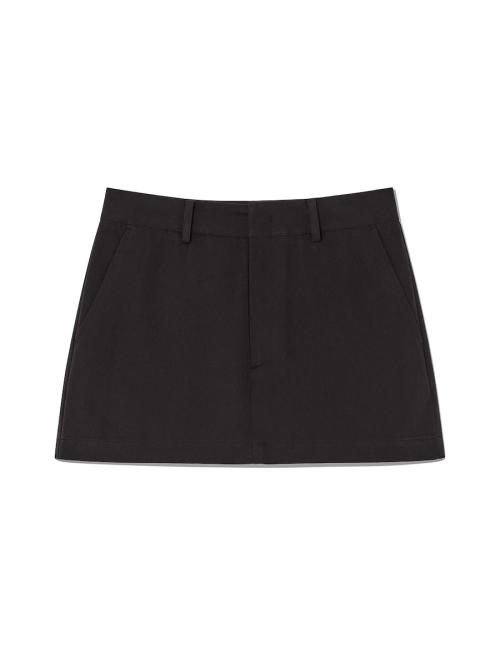 OXFORD COTTON MINI SKIRT (BLACK)