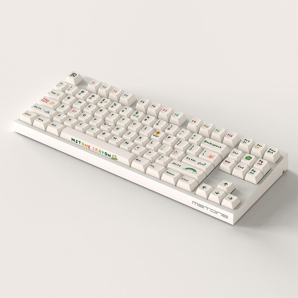 엠스톤 Groove T 87키 수제 풀윤활 크레용MA 기계식 키보드 저소음 밀키축