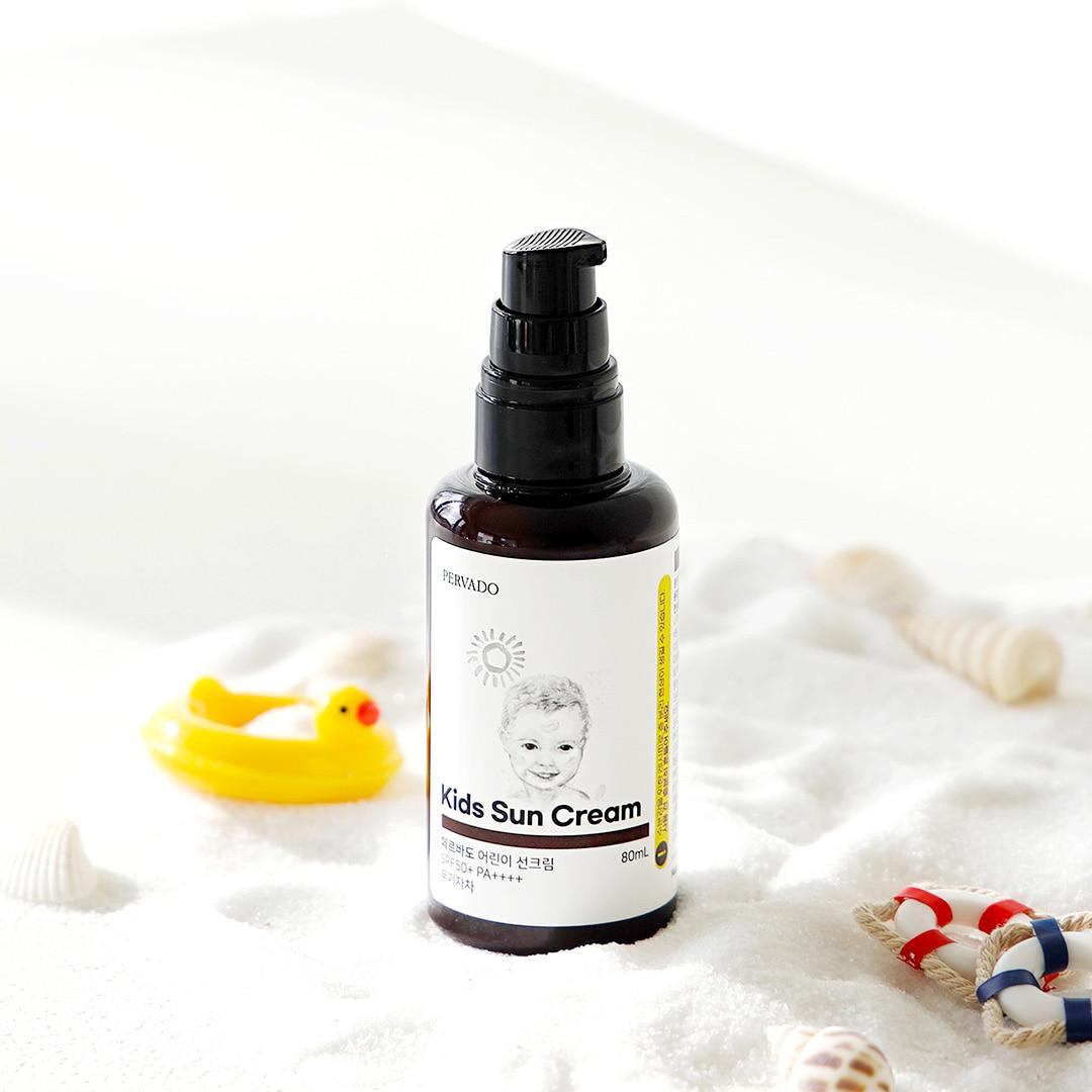 (출시특가 2+1) 6개월부터 사용! 눈시림 없는 무기자차 페르바도 촉촉 선크림 80mL