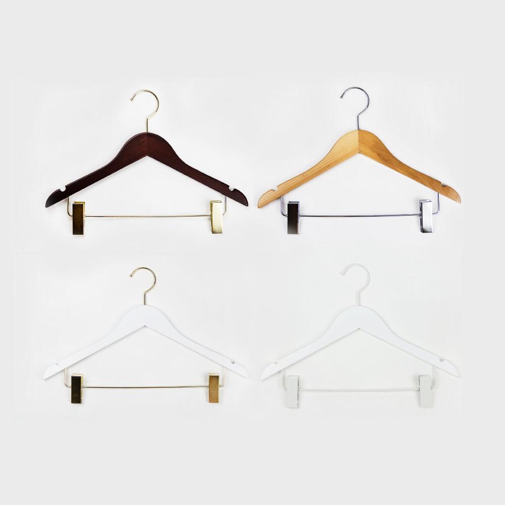 메이네티 원목 여성용 상하의 집게 옷걸이 5P (4 color)