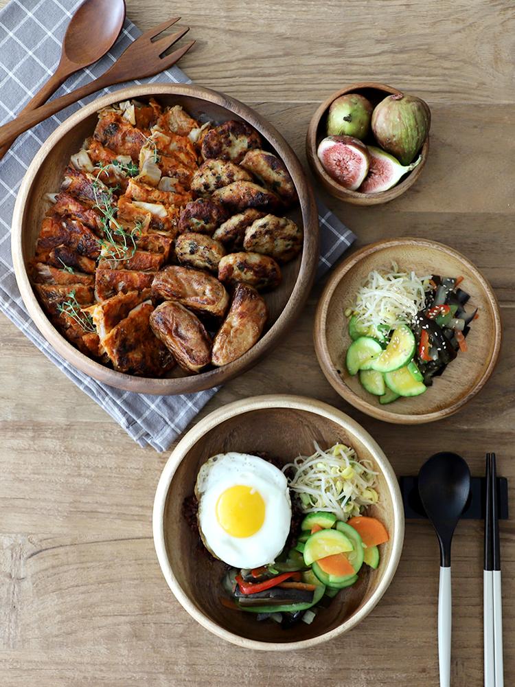 오반자이 감성캠핑 아카시아 오목한 우드볼 4종 모음