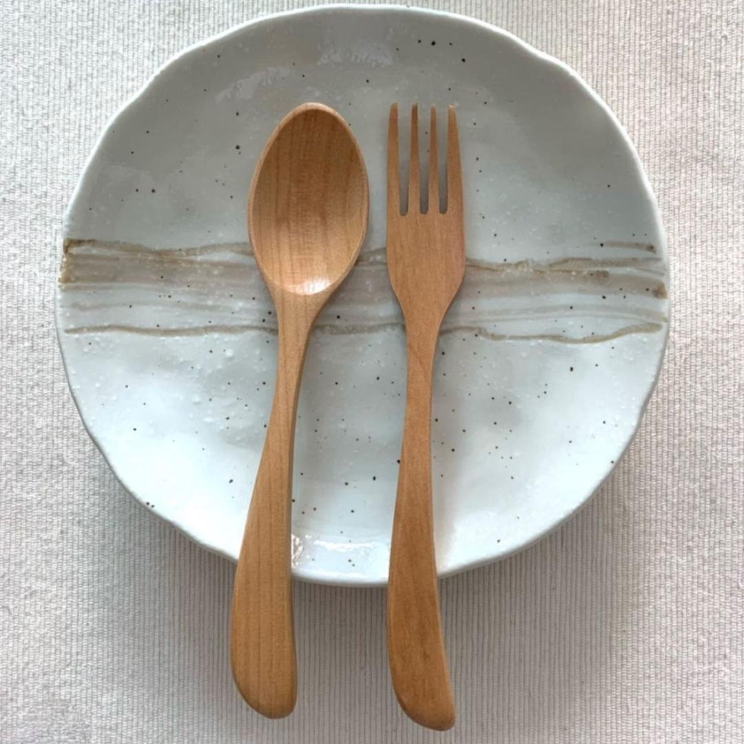 아르보샵 우드 디저트 스푼 커트러리 세트