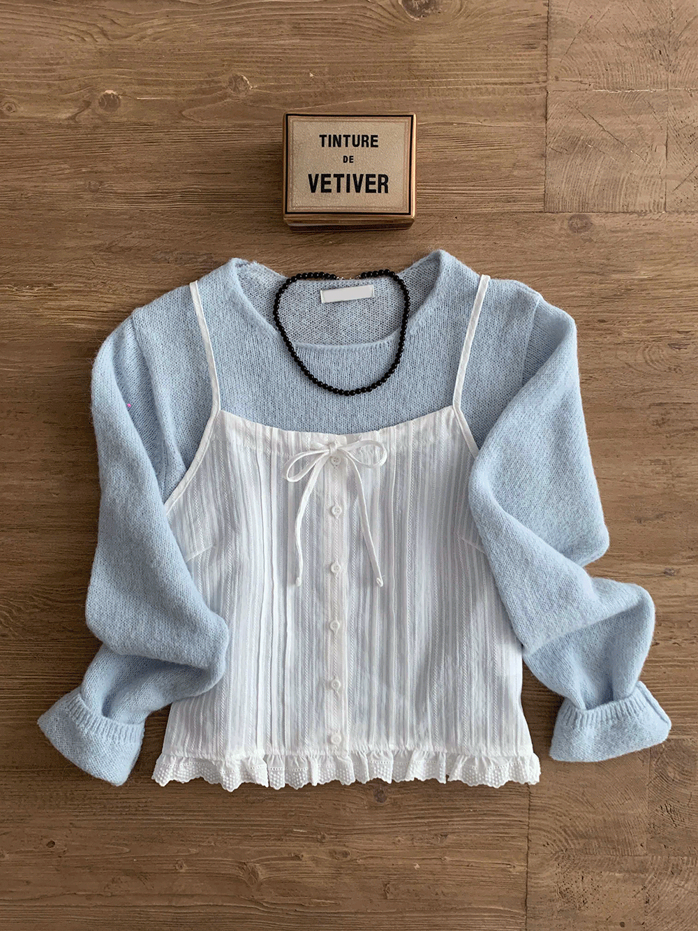 [봄신상] 유어 프릴 나시 블라우스 (2color)