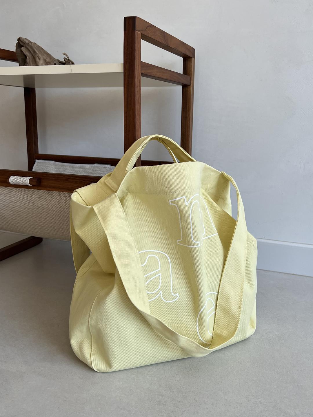 m.a.e Logo Bag _ Lemon Yellow