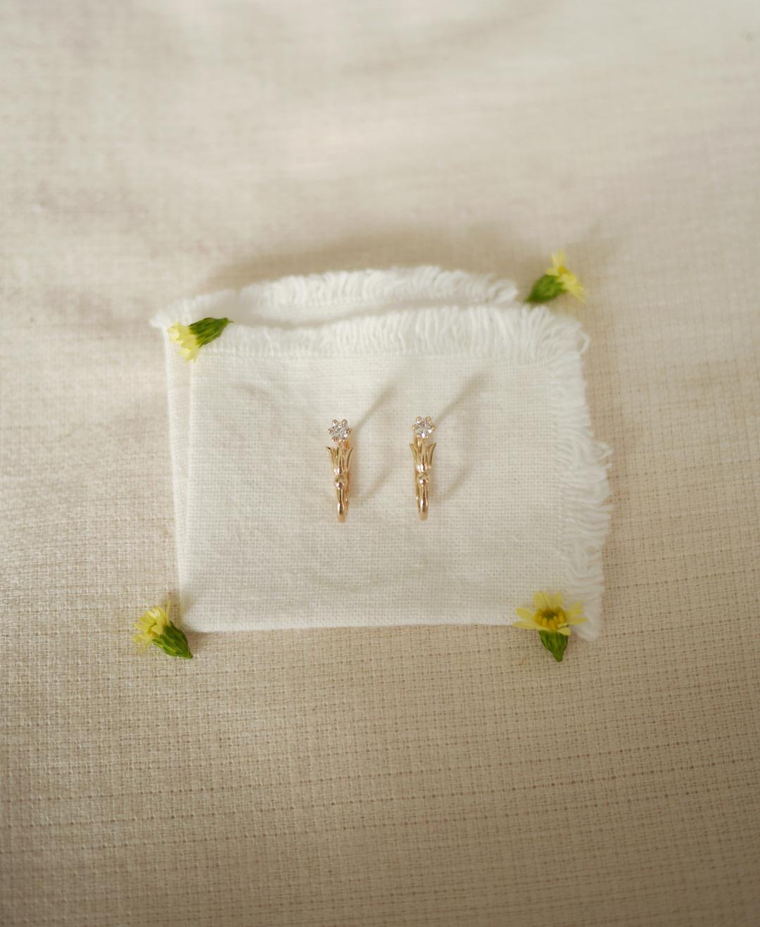 poetic tulip earrings