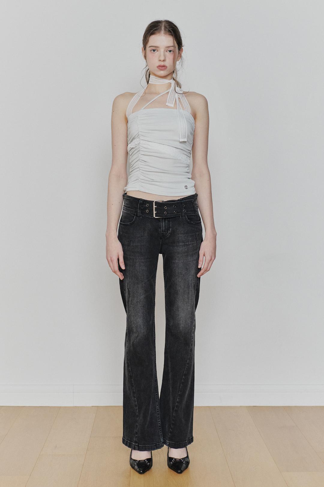 [4/30~] ANGEL SHIRRING TOP light mint