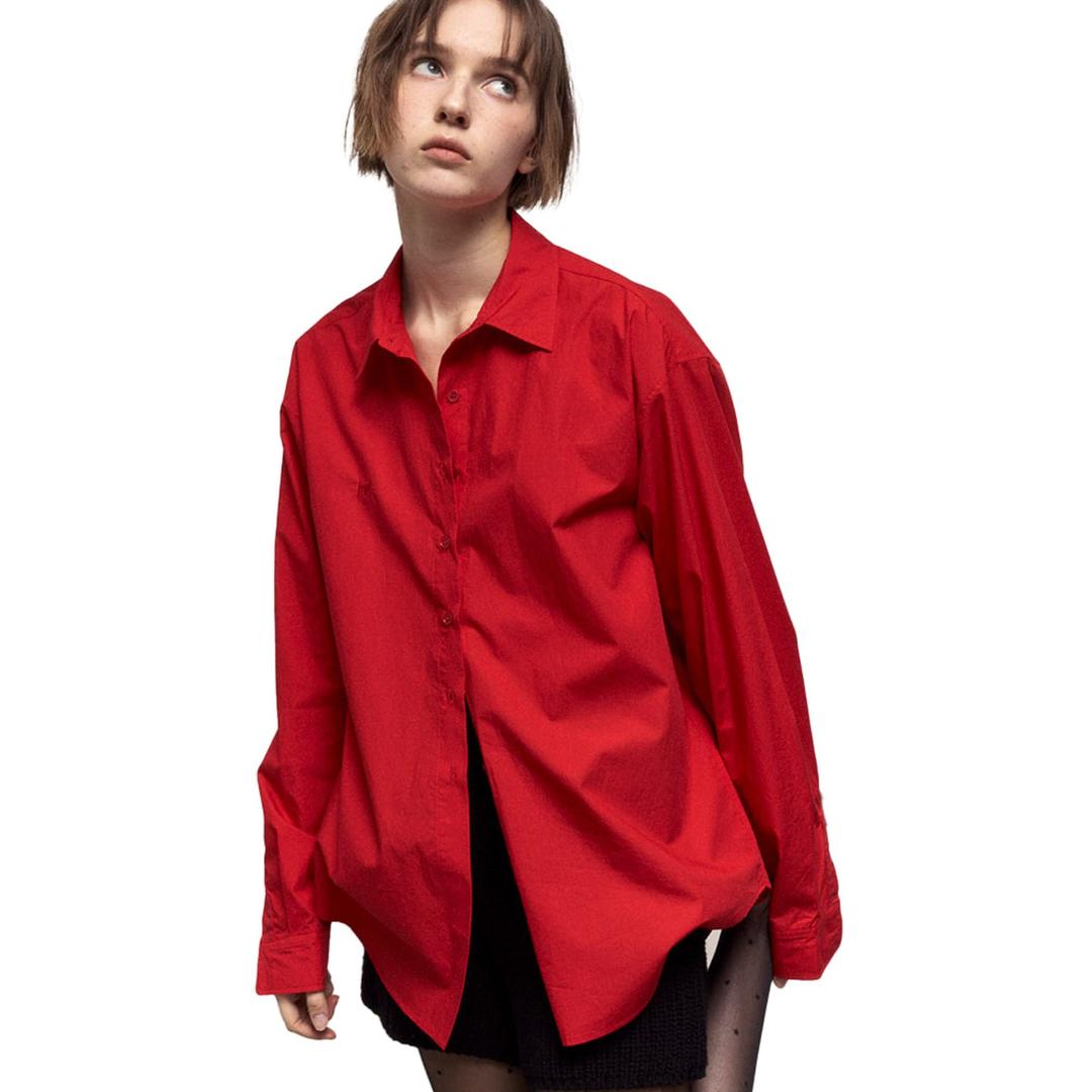 [1차 프리오더 3/22 순차배송 ] hwi logo shirt [red]