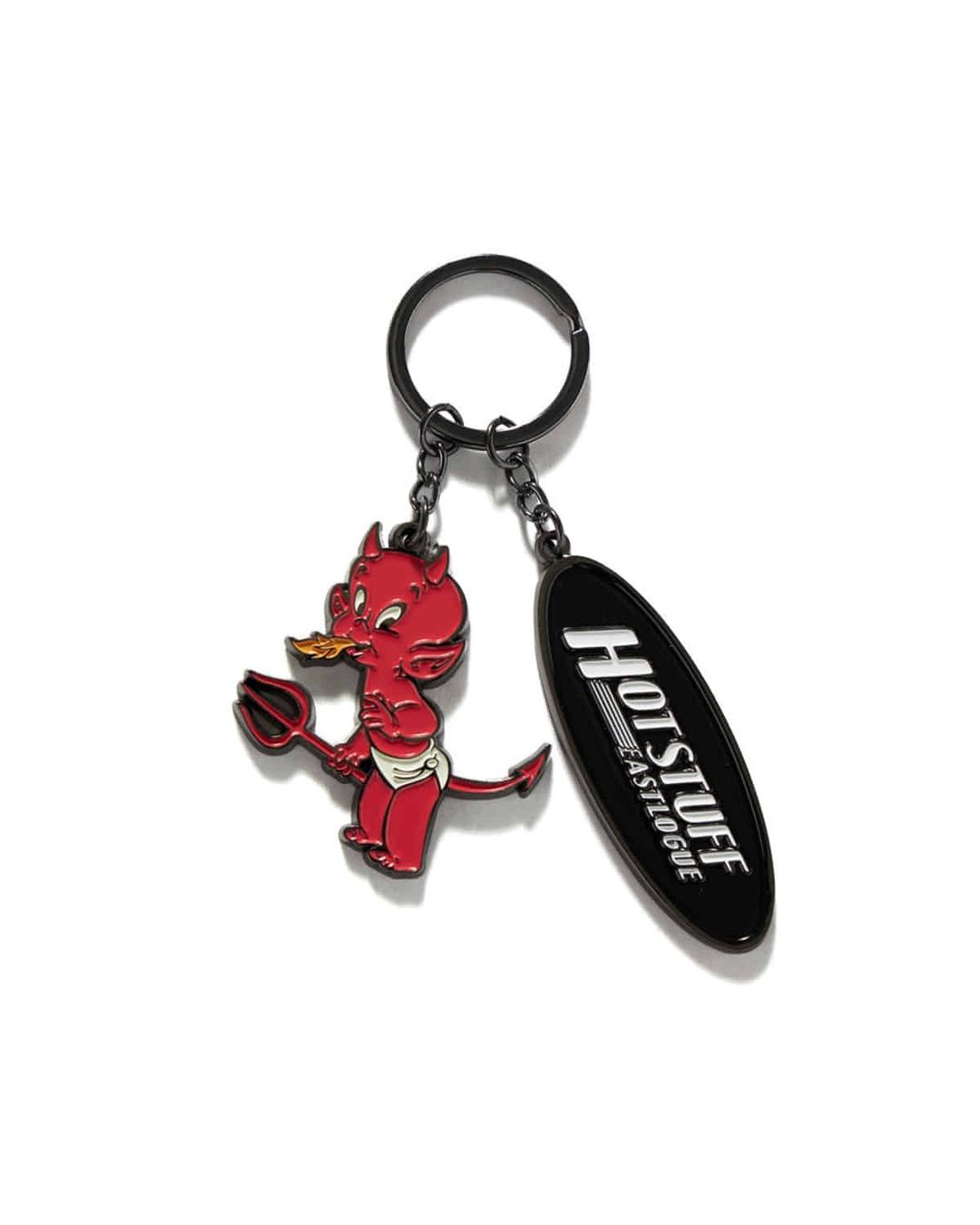 HOT STUFF KEYRING / RED & BLACK