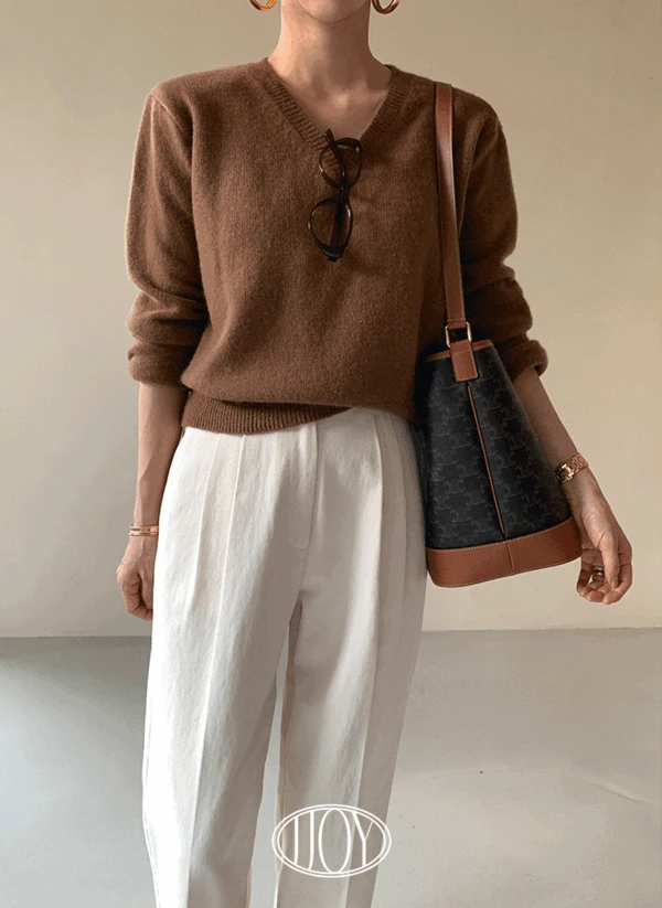 [MADE] 알파카 울 브이 니트