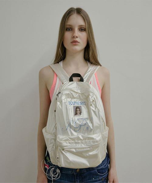 NPC Metallic Backpack White