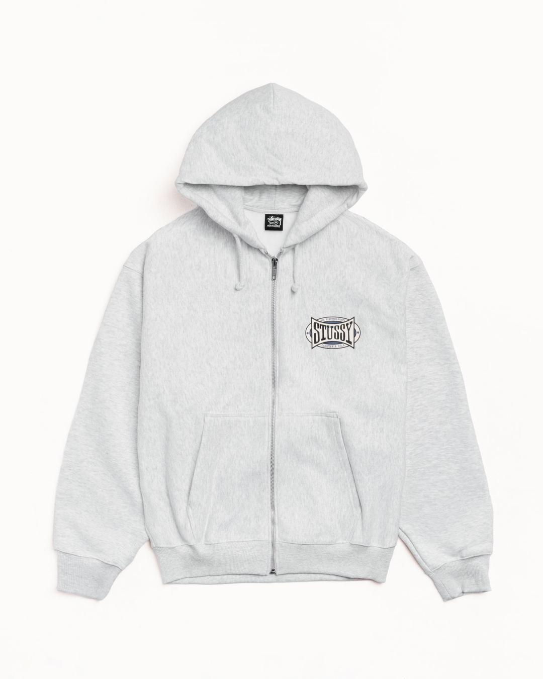 CHAMPION OVAL ZIP HOODIE - Ash Heather / S