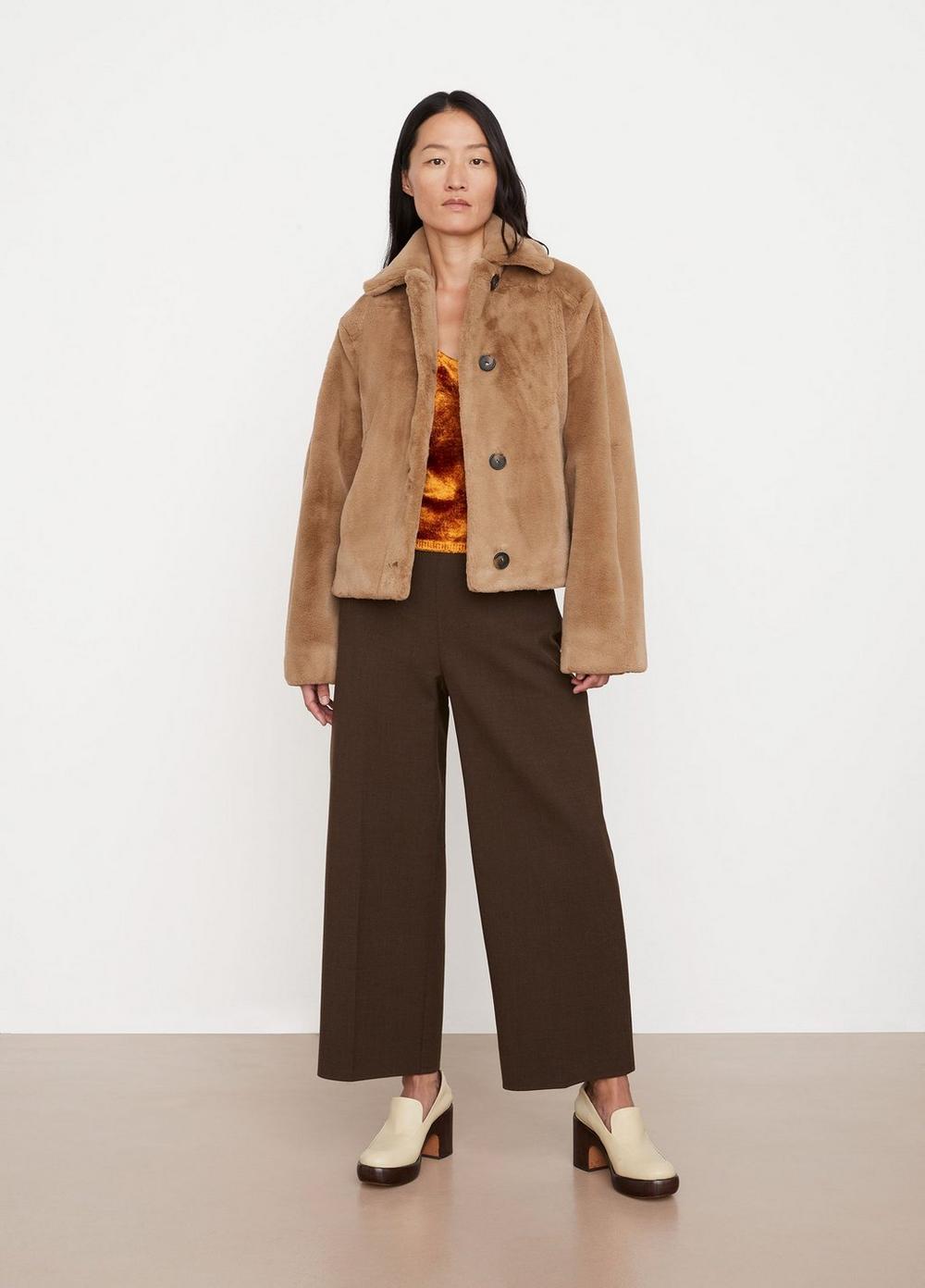 Faux-Fur Trucker Jacket