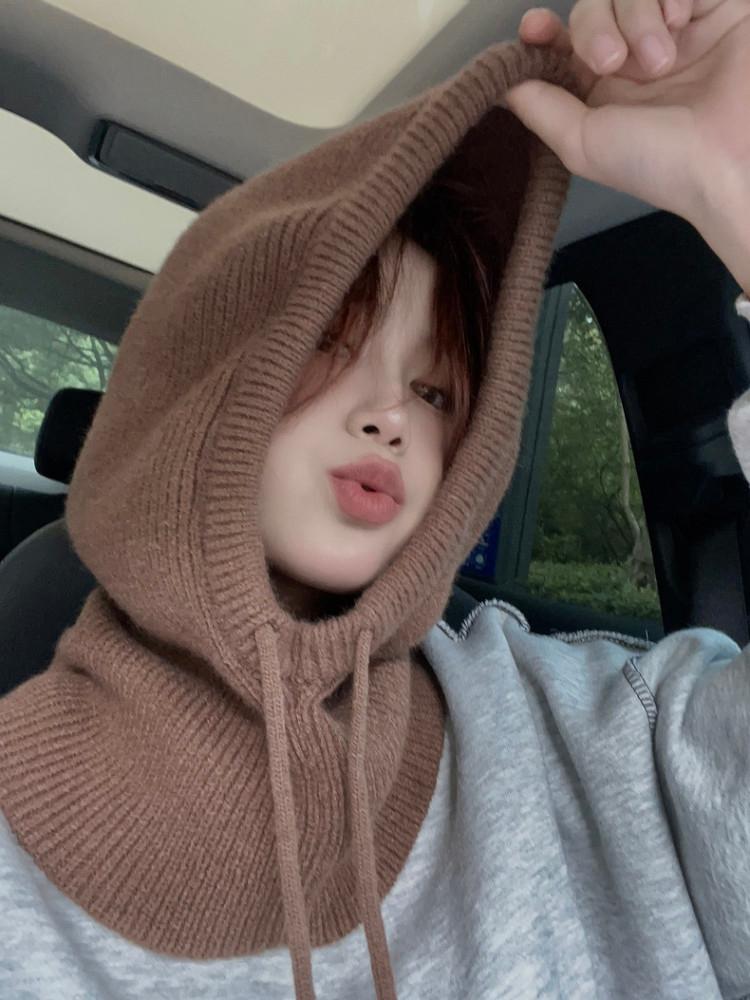 구쯔야 니트 바라클라바 넥워머 방한 용품 후드 워머 버프 골프 목토시 알래스카 알레스카