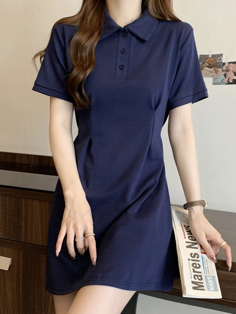 슬리밍 피케 미니원피스