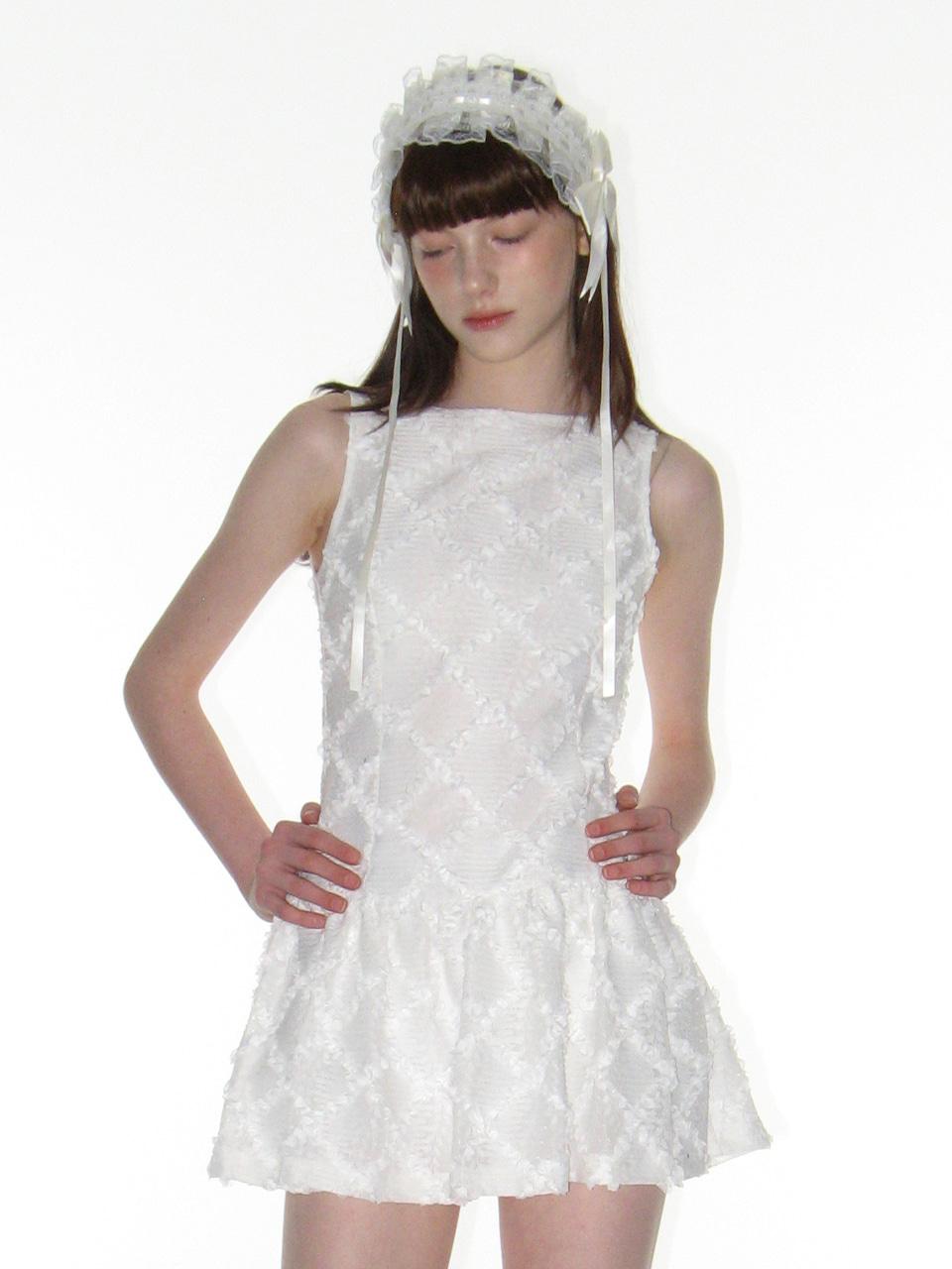 [Release 3/10] LACE FRILL MINI DRESS_WHITE
