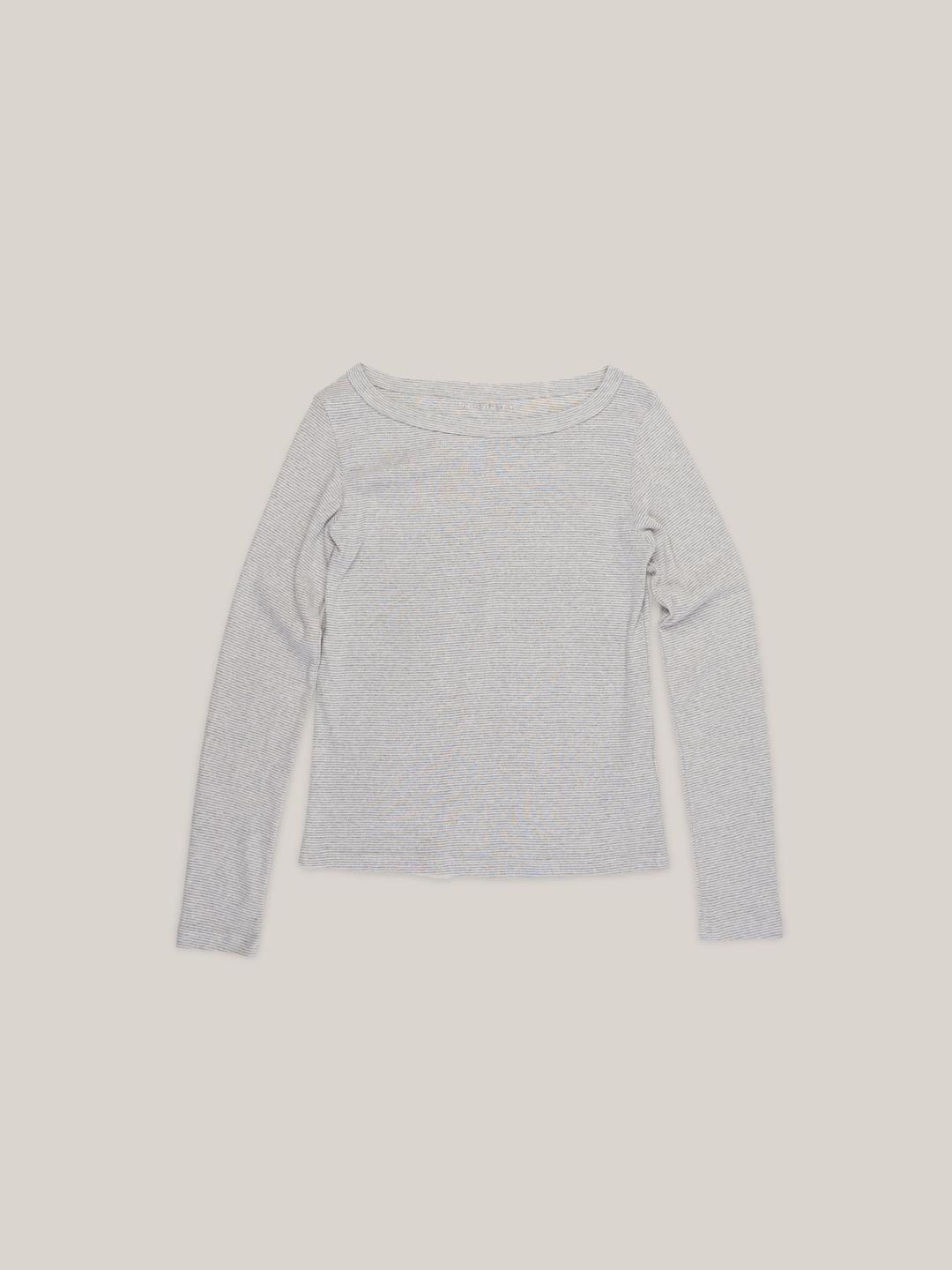 STRIPE LONG SLEEVE  [ GRAY ]