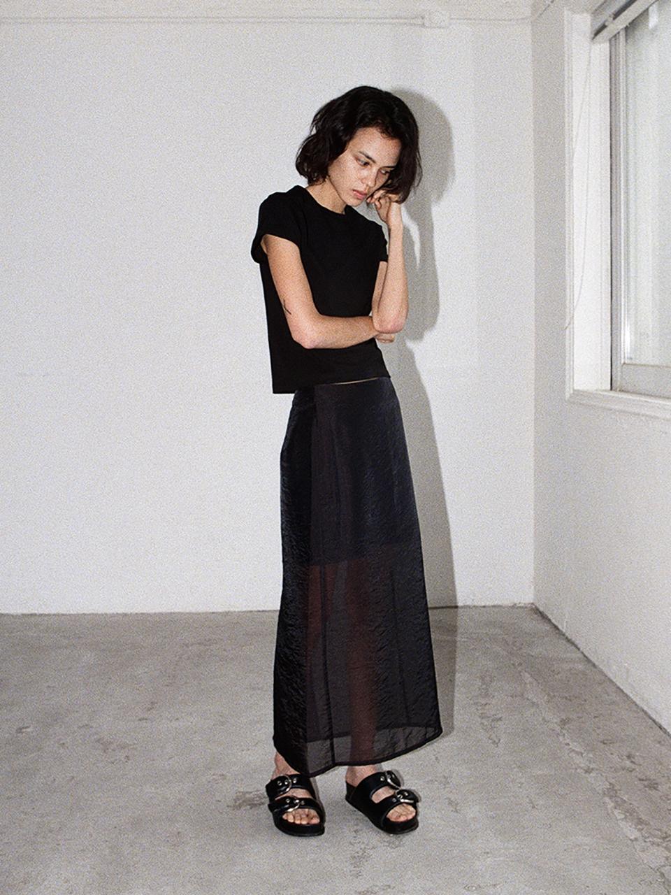 shimmer skirt - black