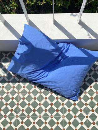 80s Cobalt blue pillow cover