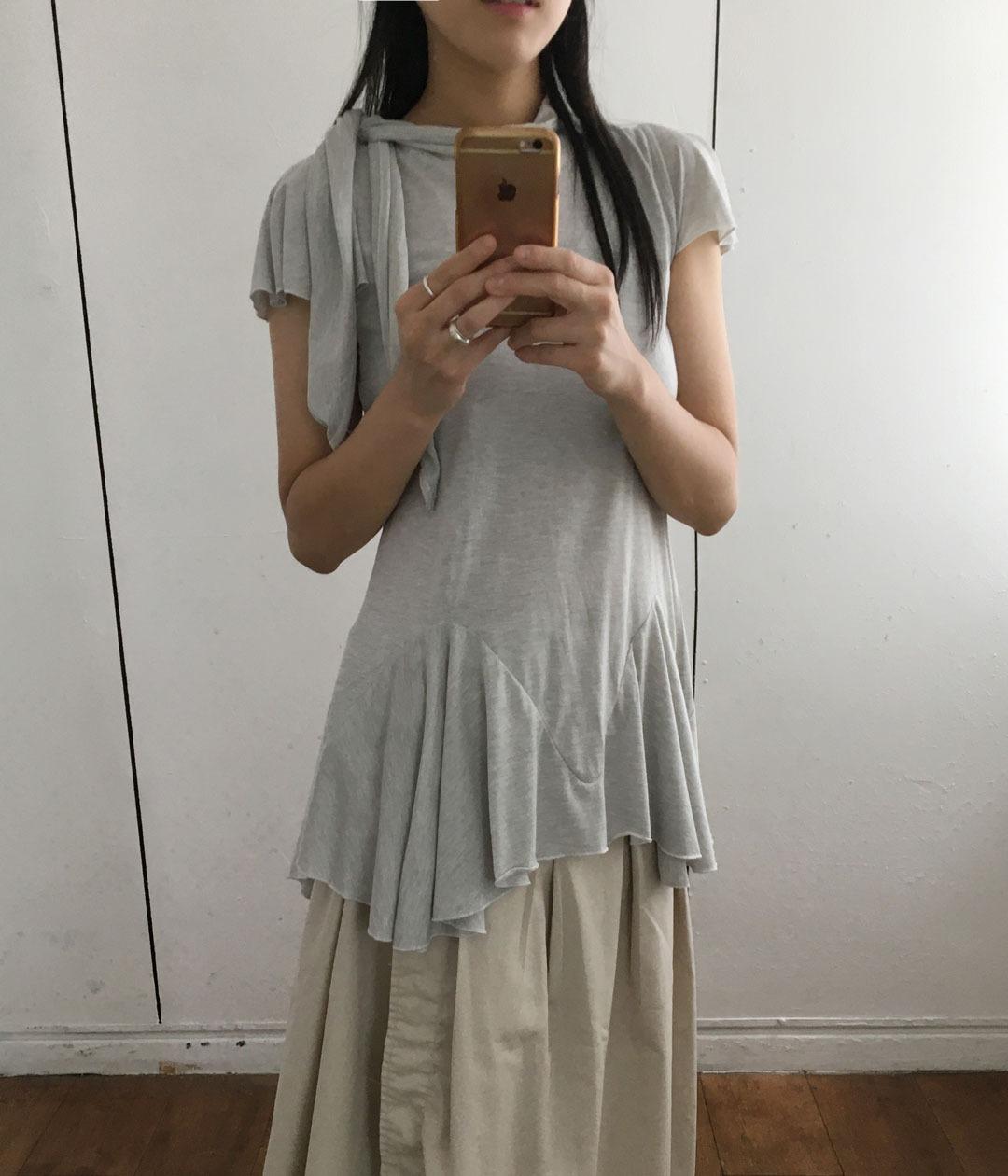 쁘띠 스카프 롱 TEE (2c)