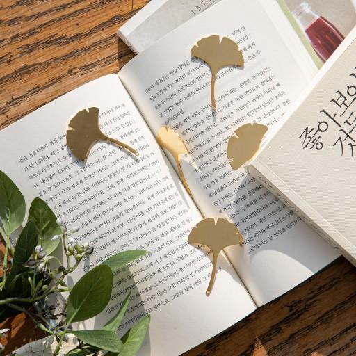 은행잎 각인 책갈피