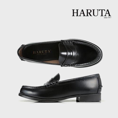 하루타 여성용 소가죽 페니로퍼-블랙 (HS-304_BLACK)