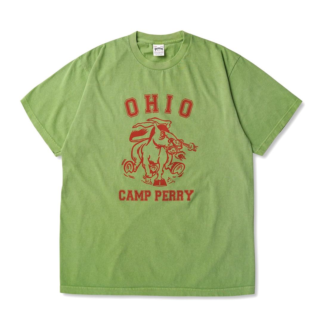 HOUSTON 22306 Pigment Print Tee (Army Mules) - Green