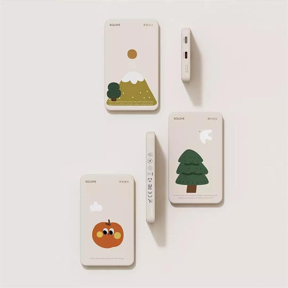 샤오미 SOLOVE W9 휴대용 충전 배터리 아이폰12 기종 무선 충전