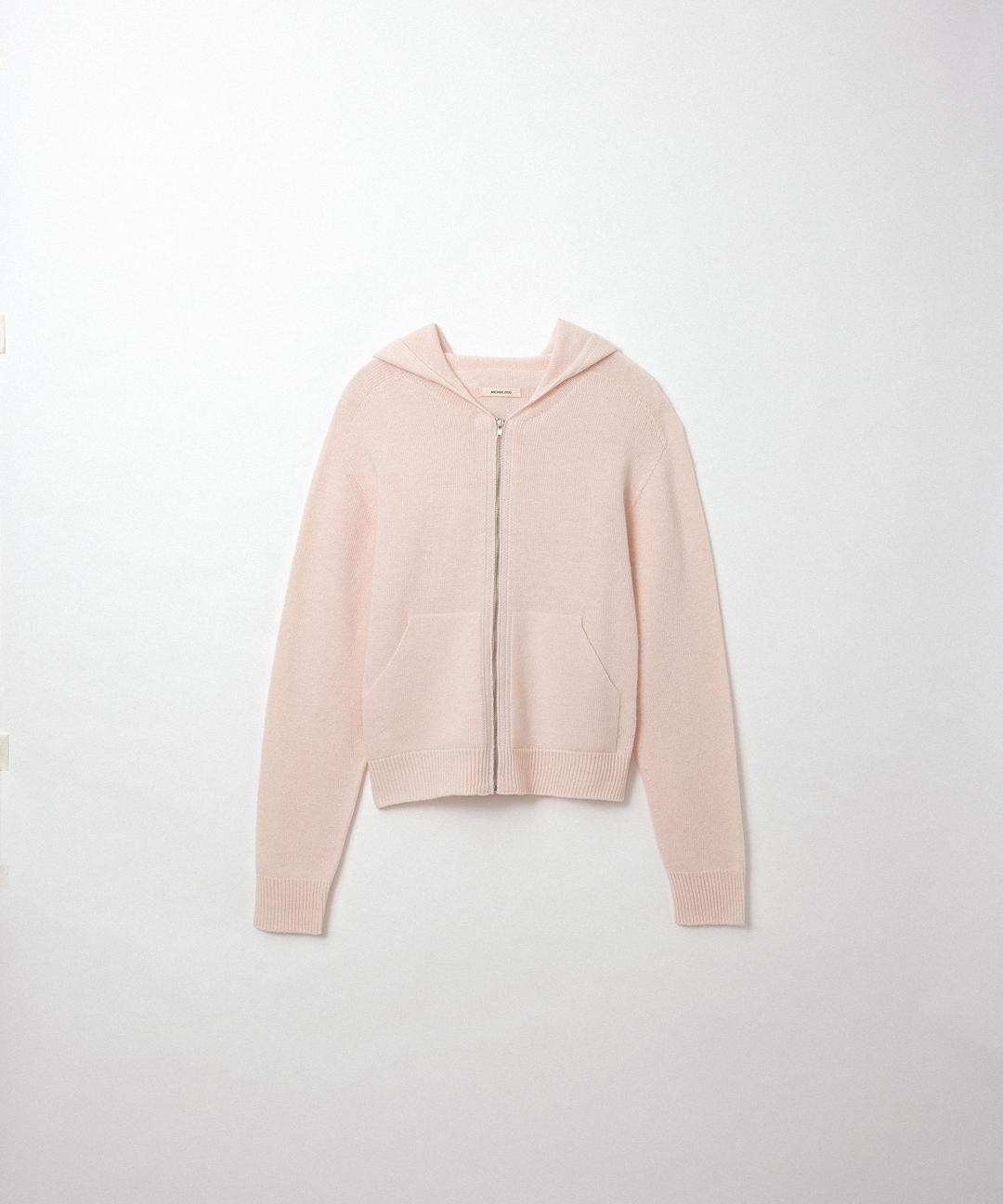 홀가먼트 후디 집업 (rose water)