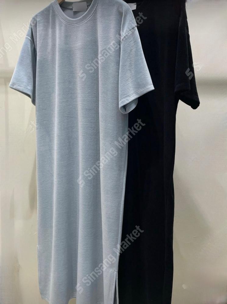 모스 벨벳 롱 반팔 원피스 : 마드제이