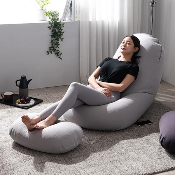 에잇아워 빈백소파 고급형 중형 풋쿠션포함