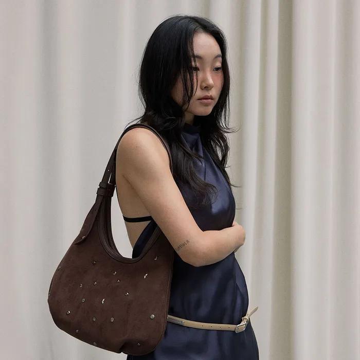 maro stud suede bag (BR)