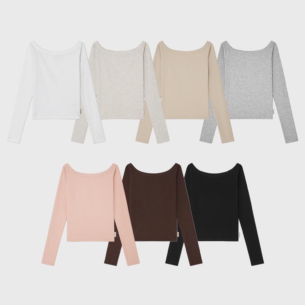 GIRLFRIEND OFF SHOULDER TOP (7COLORS)