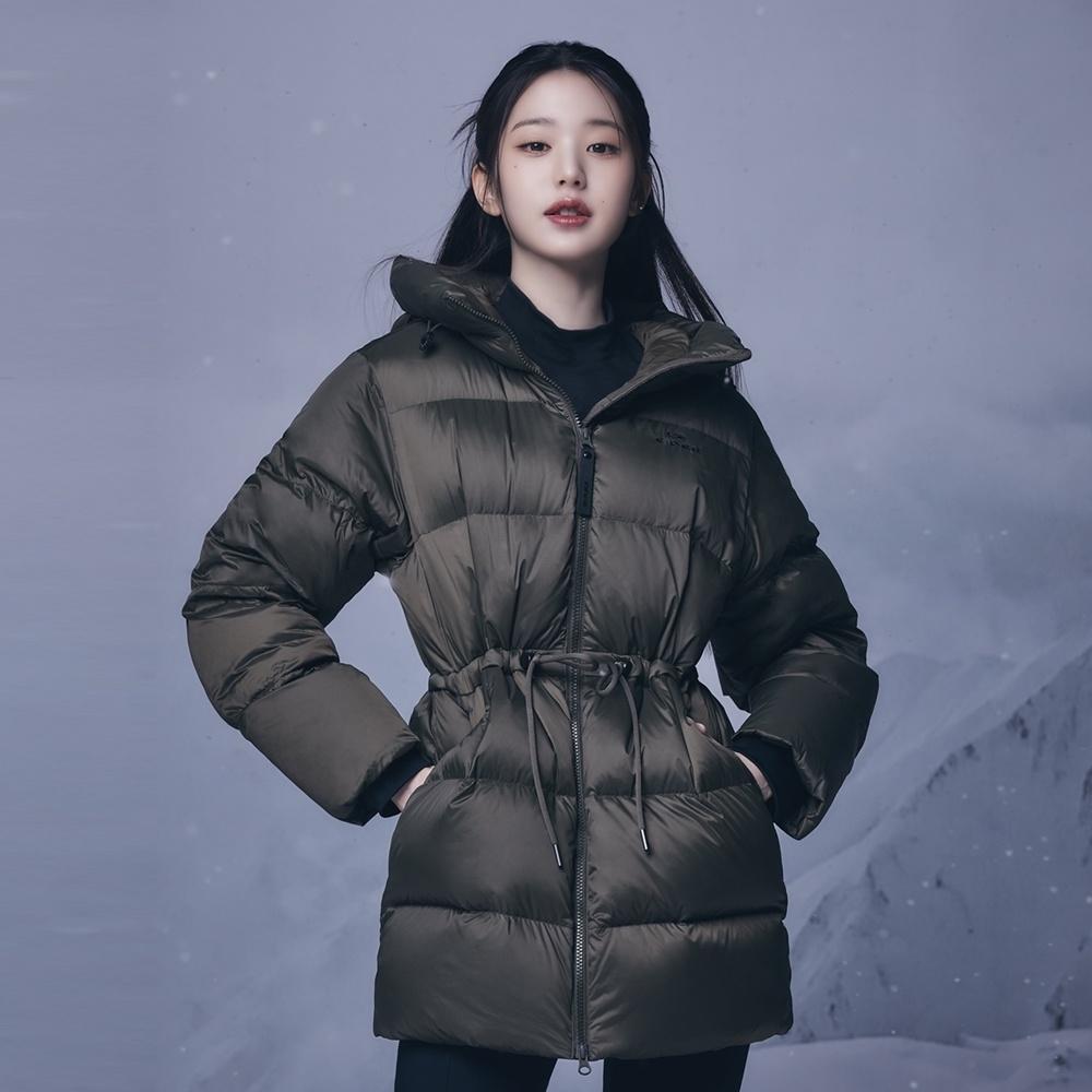 GL (GO LIGHT) 여성 긴기장 다운 자켓_Dark Khaki_DWW23549K8