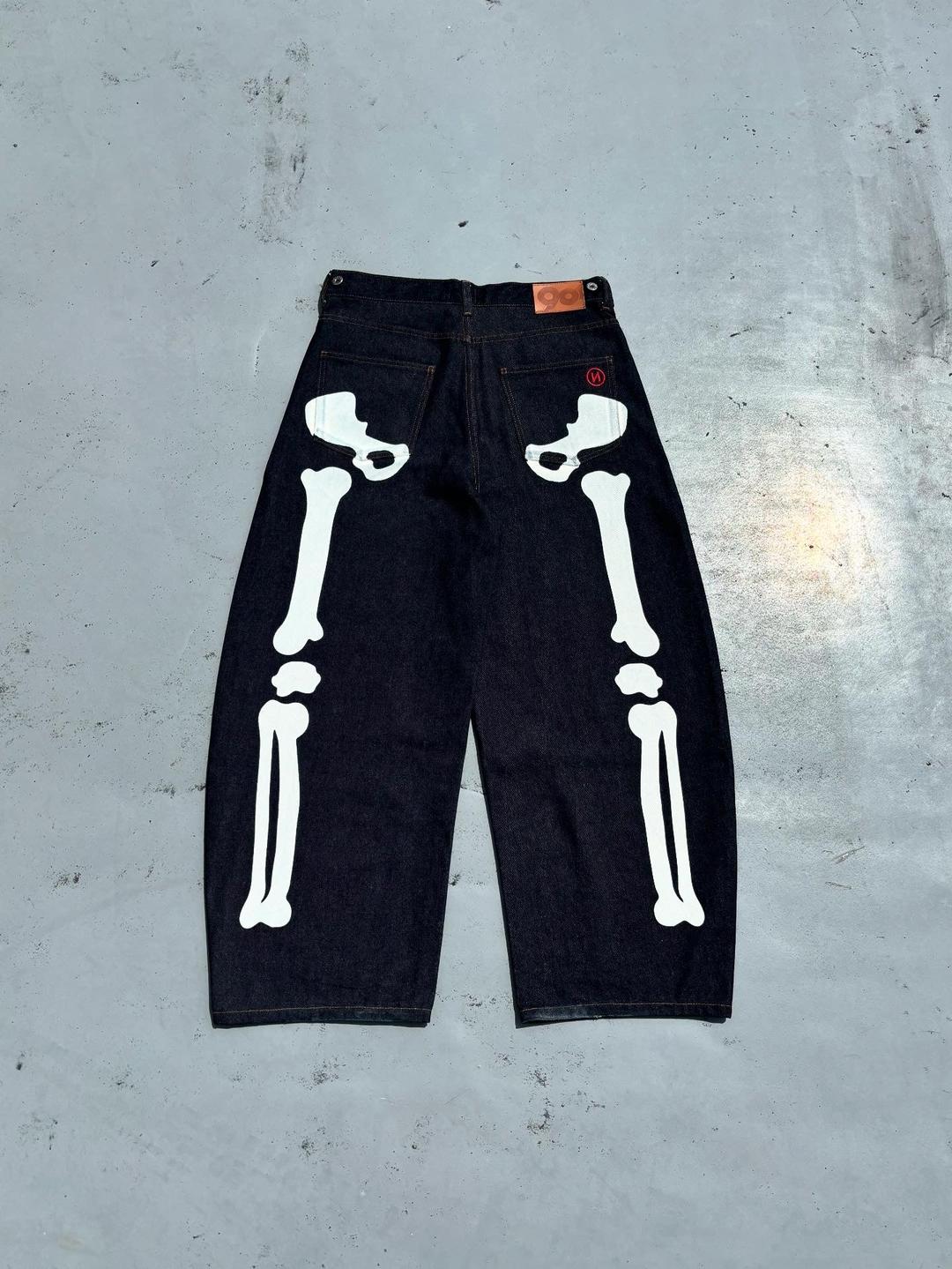 Bone Rigid Denim Pants - White / S