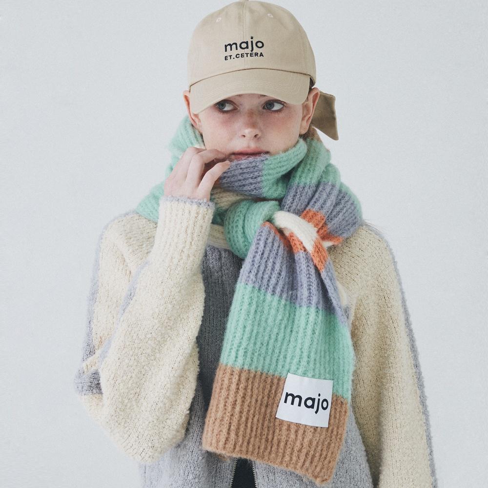[1/13 예약배송] Color Stripe Muffler [Mint]