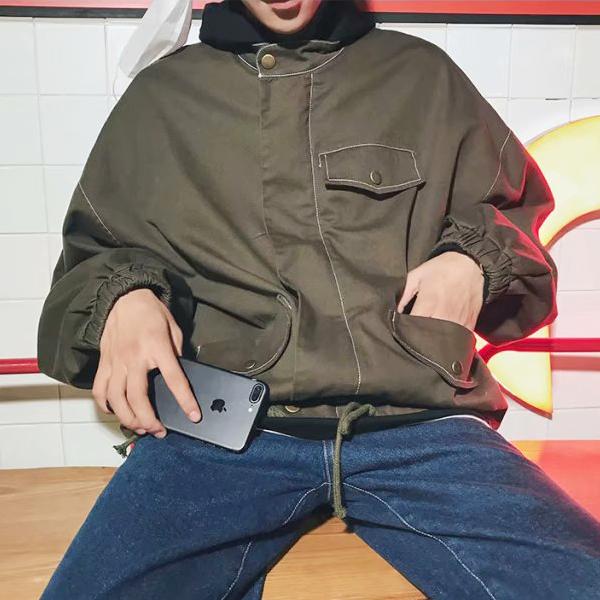 가로우 노카라 자켓 점퍼