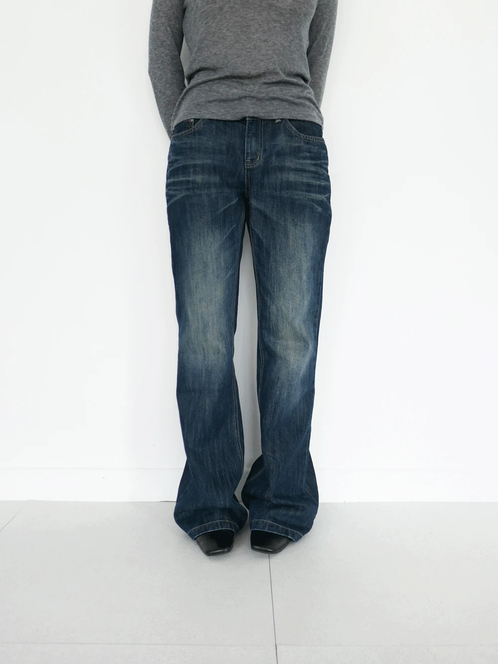 [S/M 당일발송] 스탠 로우 데님 진