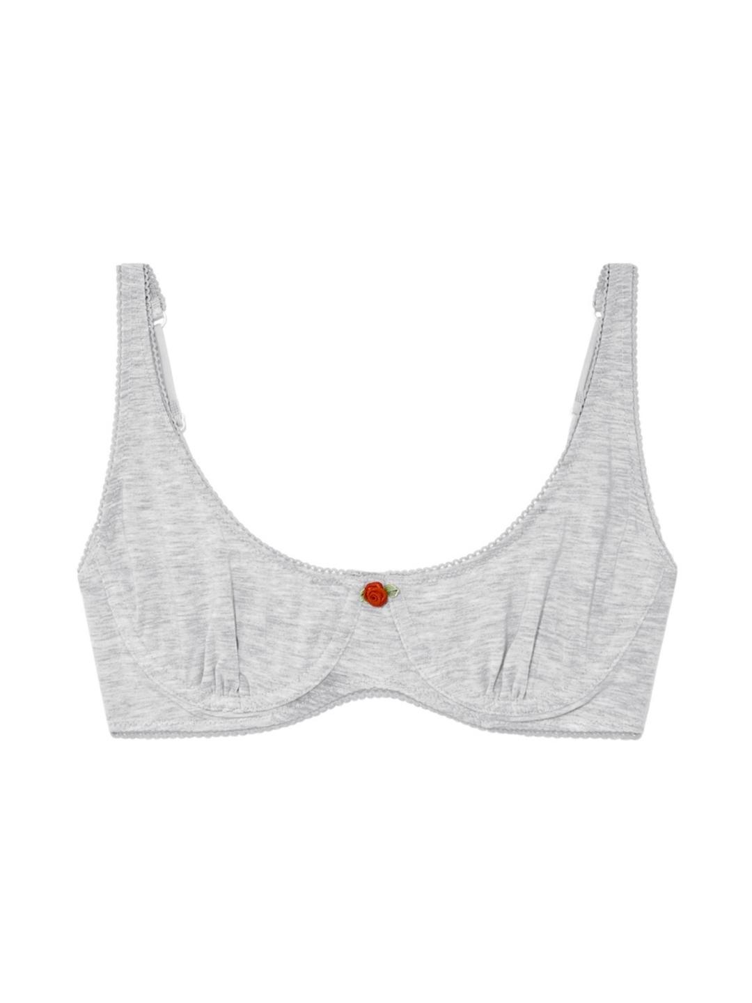 ROSY PICOT BRA (WHITE MELANGE)