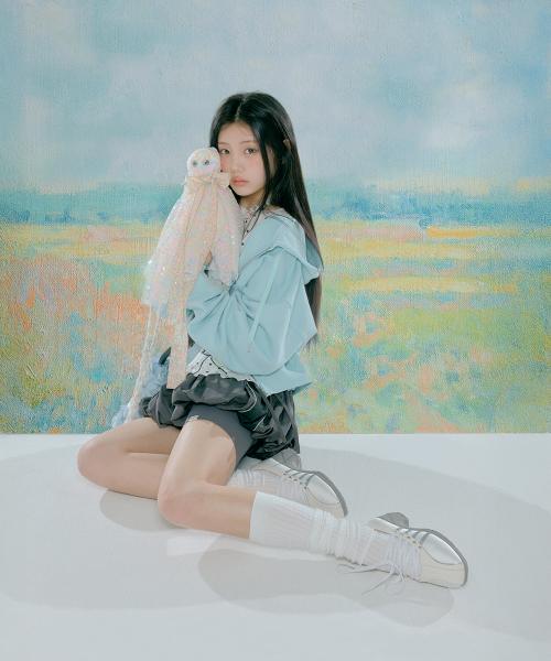 [× ILLIT] BLISS HEEL LACEUP SNEAKERS - WHITE