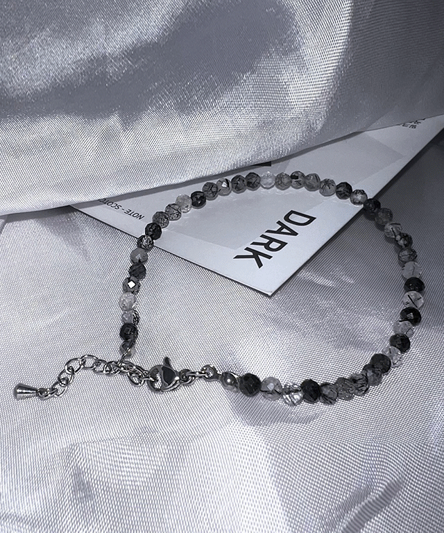 블랙 침수정 원석 컷팅 써지컬 팔찌