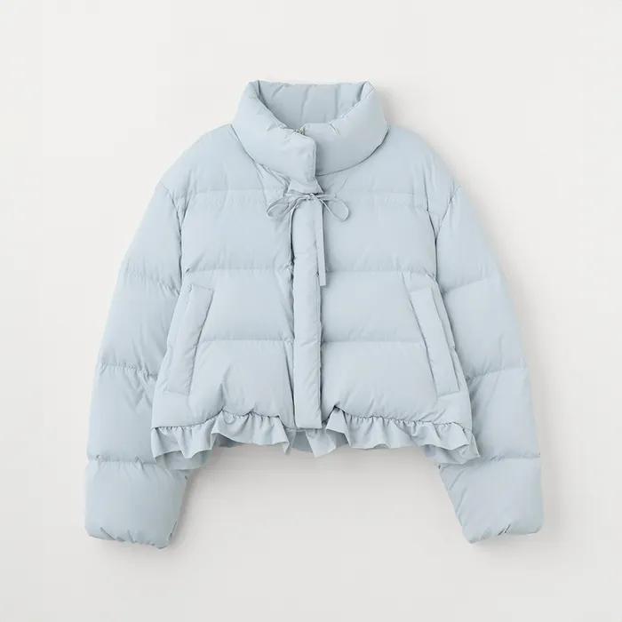 [리퍼브] RIBBON FRILL PUFFER_LIGHT GREY