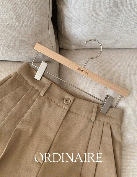 가내스라 [ordinaire] 코튼 투핀턱 버뮤다 팬츠 (2color/XS-L/단독주문시오늘출발)