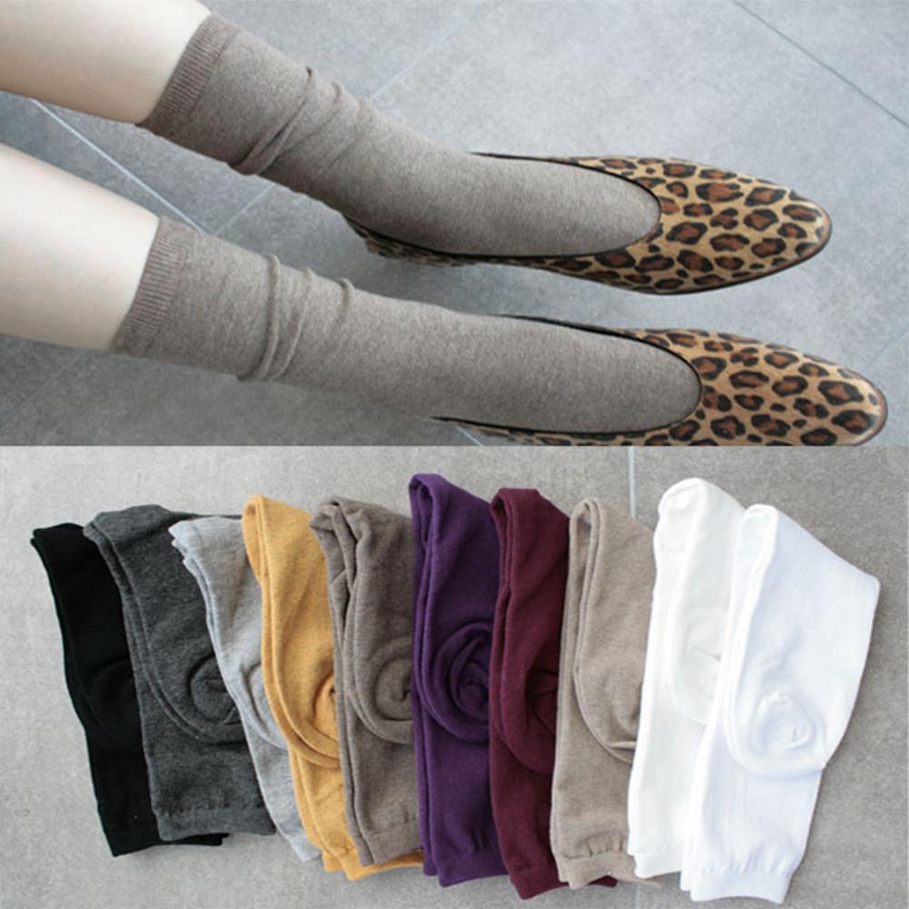 베이직 기본 무지 롱 장목 여성 패션 양말 흰색 학생 검정 목긴 데일리 컬러 삭스