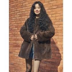 클래식 퍼 하프 코트 (classic fur half coat) (2COL) - STRIPE Y5O010