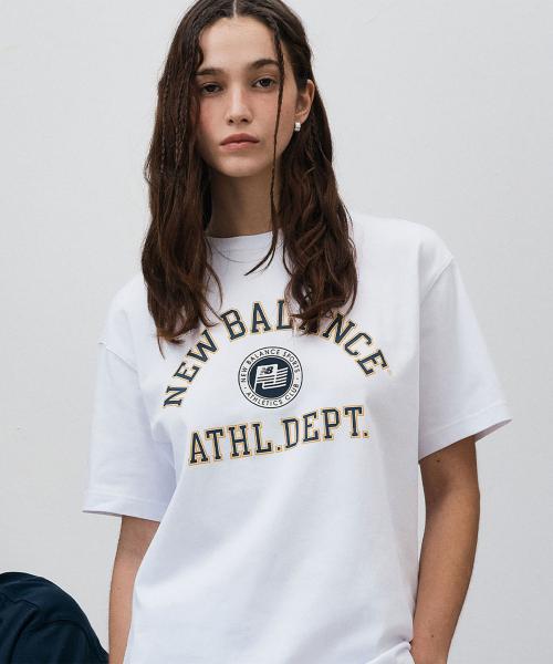 NBNEF21593 / UNI 컬리지 클럽 반팔티 (WHITE)