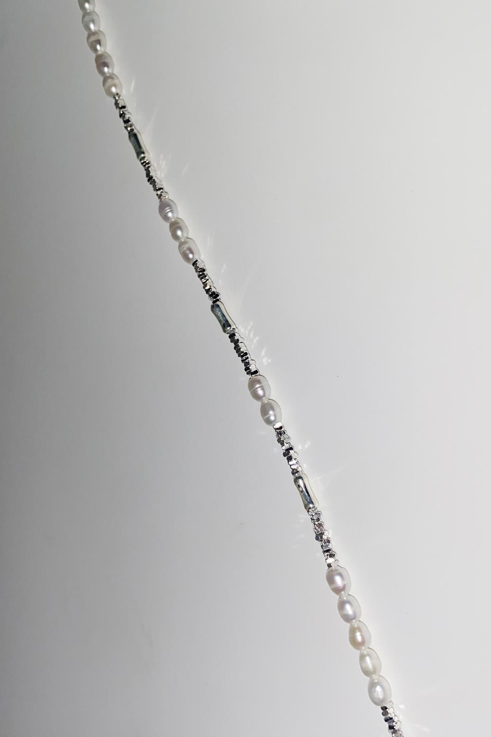 Silver Mix Pearl Necklace