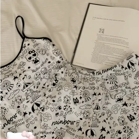 당일발송🚚키티 캡내장 나시 잠옷세트 파자마 홈웨어 나시트레이닝세트