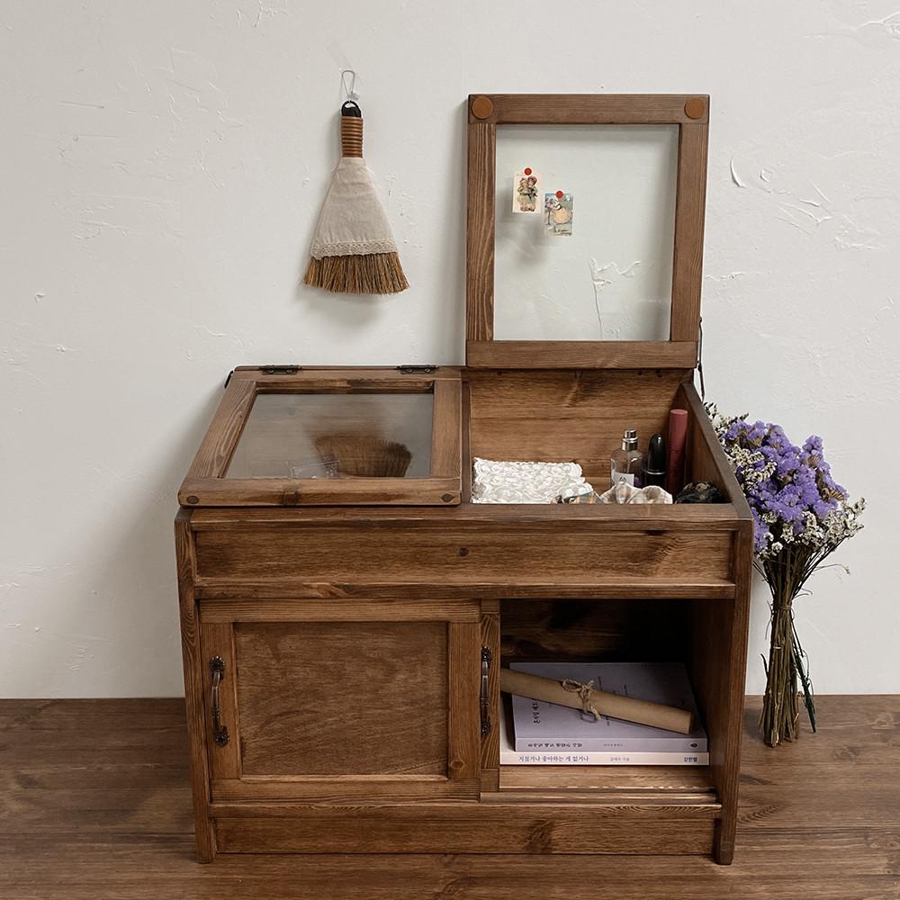 45팩토리 시그너스[fat cabinet] 원목 뚱뚱한 수납장 & 소품장 빈티지 쇼케이스 엔틱, 레트로