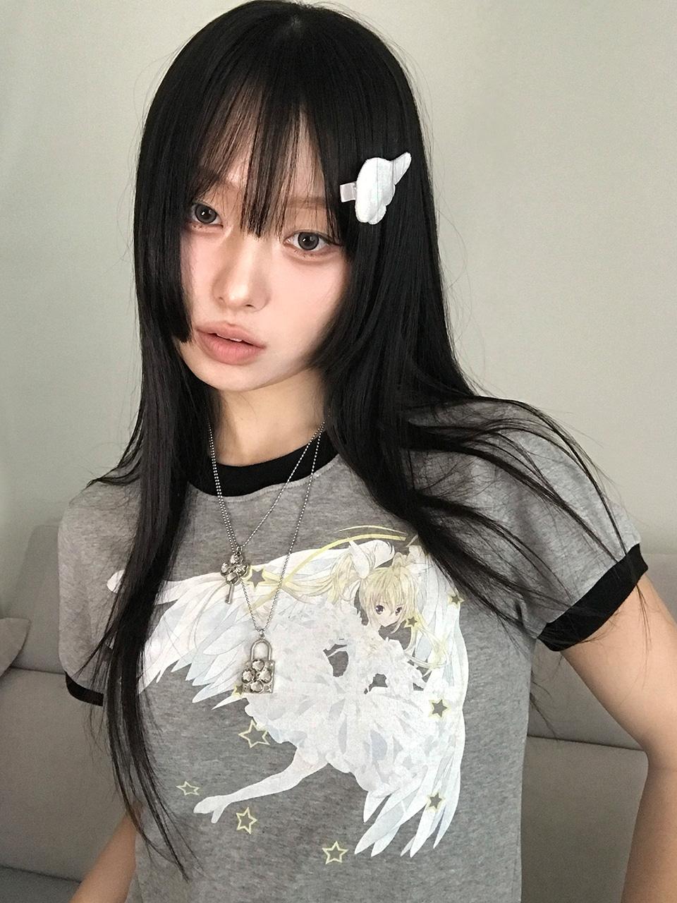 [최예나 착용] SHUGO CHARA! RINGER TEE(GRAY)